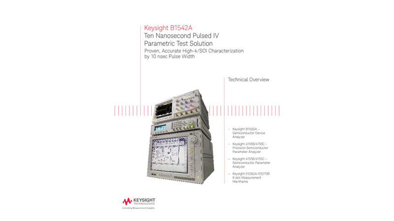 B1542A Ten Nanosecond Pulsed IV Parametric Test Solution